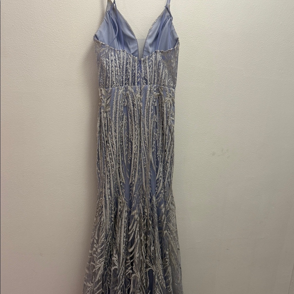 Nox Anabel Stunning Silver Maxi Dress Prom / Wedding guest size 6 - Picture 3 of 7